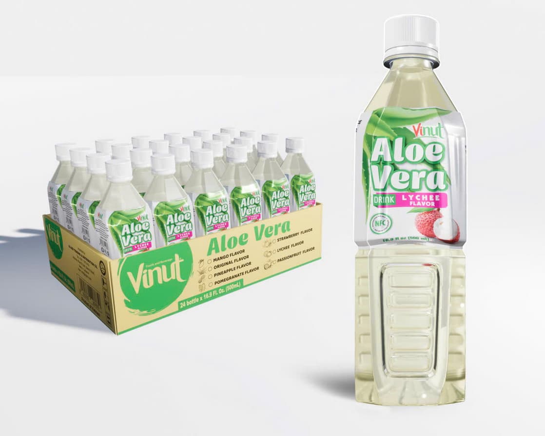 VINUT Aloe Vera -juoma litsinmakuinen 500ml