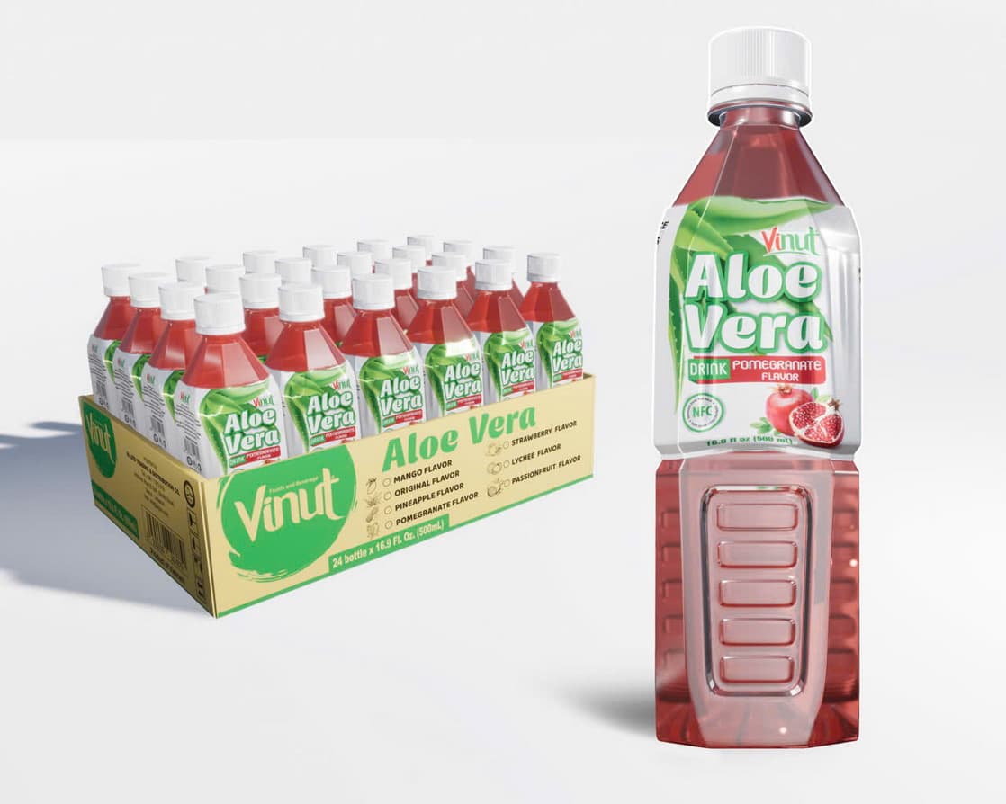 VINUT Aloe vera -juoma granaattiomenanmakuinen 500ml
