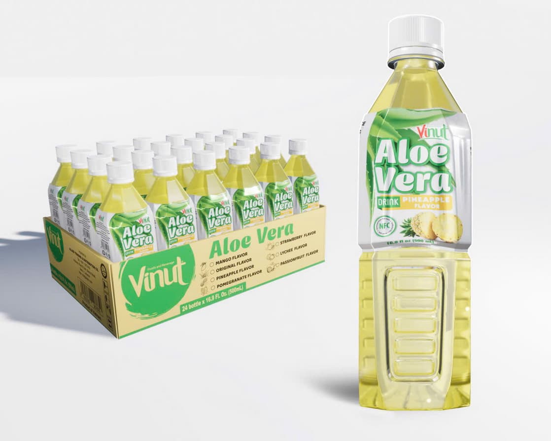 VINUT Aloe vera -juoma ananaksenmakuinen 500ml