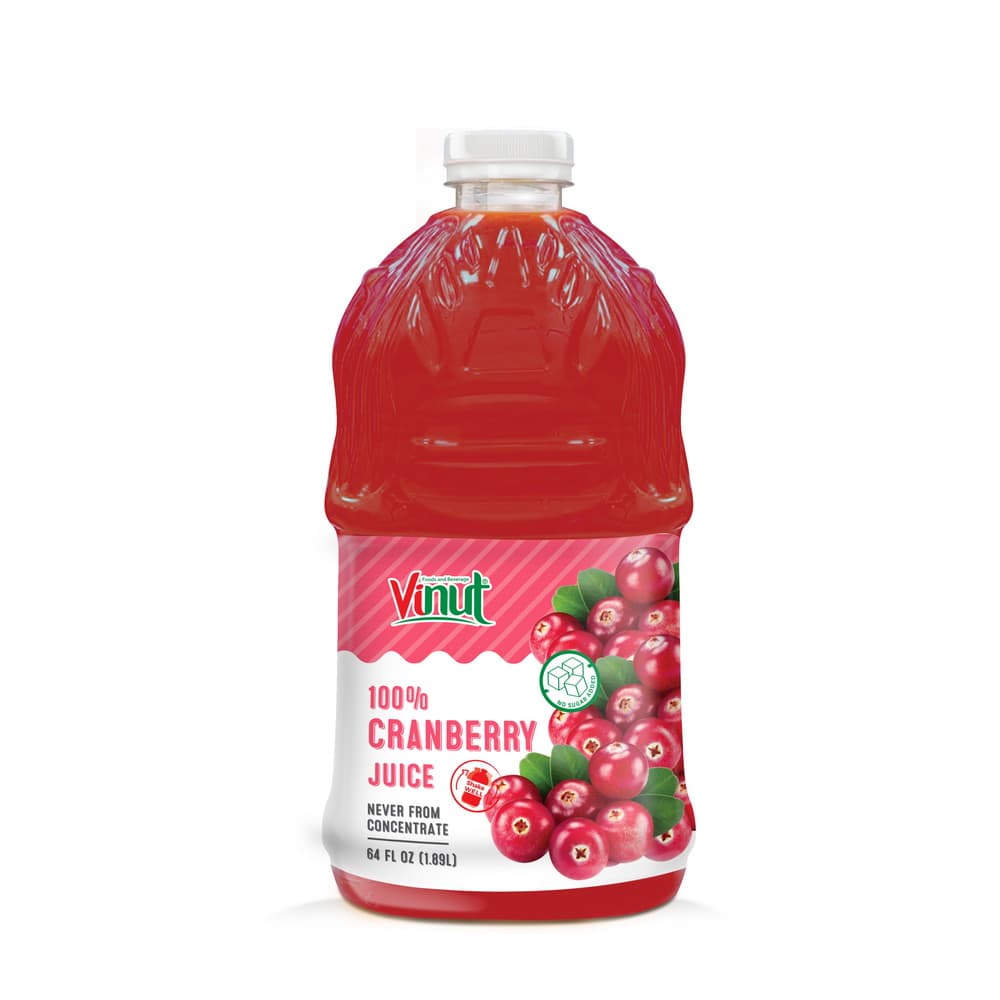 VINUT 100 % karpalomehu, Ei tiivisteestä, PET-pullo, 64 fl oz 1.89 L