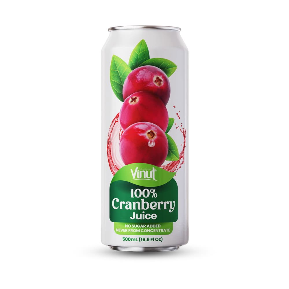VINUT 100 % Karpalomehu, Ei Lisättyä Sokeria, Ei Tiivisteestä, Ohut Tölkki, 16.9 fl oz 500 mL
