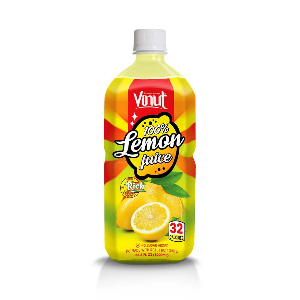 VINUT 100% Sitruunamehu, Ei lisättyä sokeria, 33.8 fl oz (1000 mL) PET-pullo