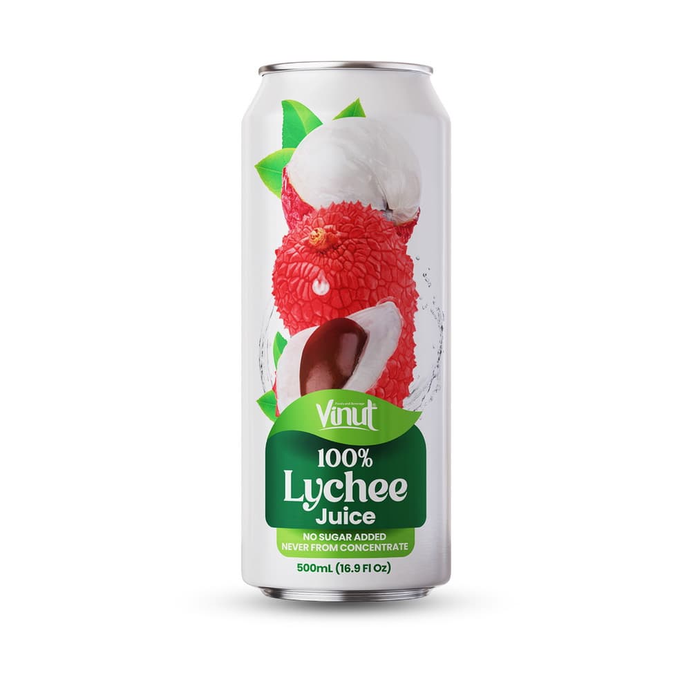 VINUT 100 % Litsimehu, Ei Lisättyä Sokeria, Ei Tiivisteestä, Ohut Tölkki, 16.9 fl oz 500 mL