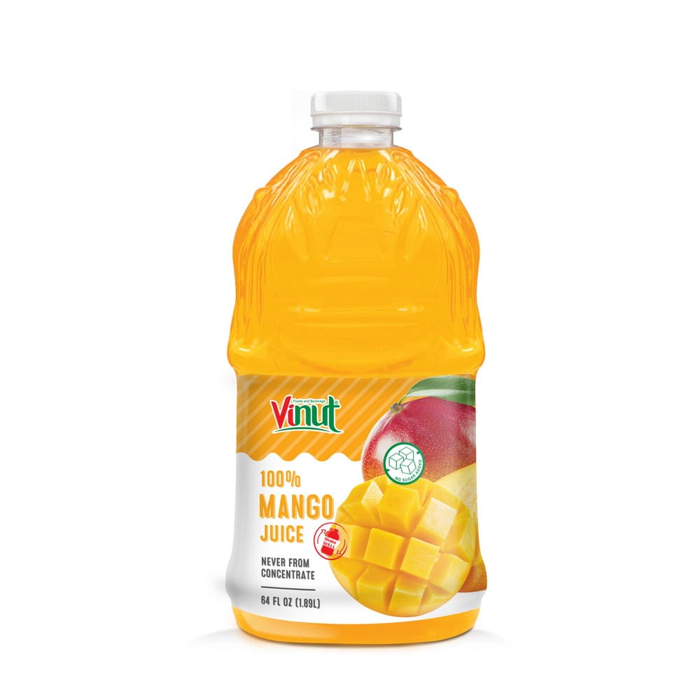 VINUT 100 % mangomehu, ei tiivisteestä, PET-pullo, 64 fl oz 1,89 L