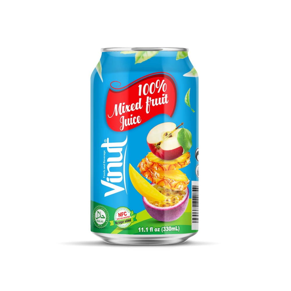 VINUT 100 % Sekahedelmätäysmehu, NFC, Ei lisättyä sokeria, 11.1 fl oz 330 mL