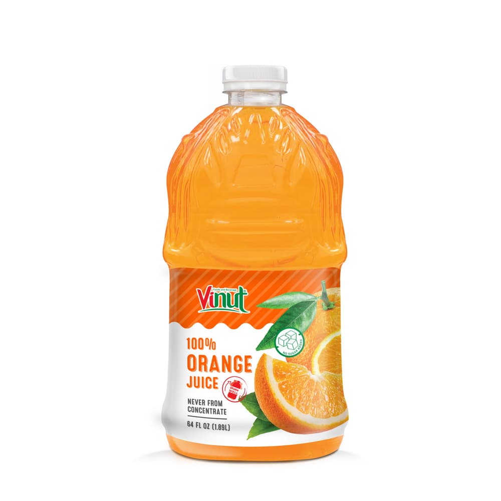 VINUT 100 % appelsiinimehu, ei tiivisteestä, PET-pullo, 64 fl oz 1,89 L