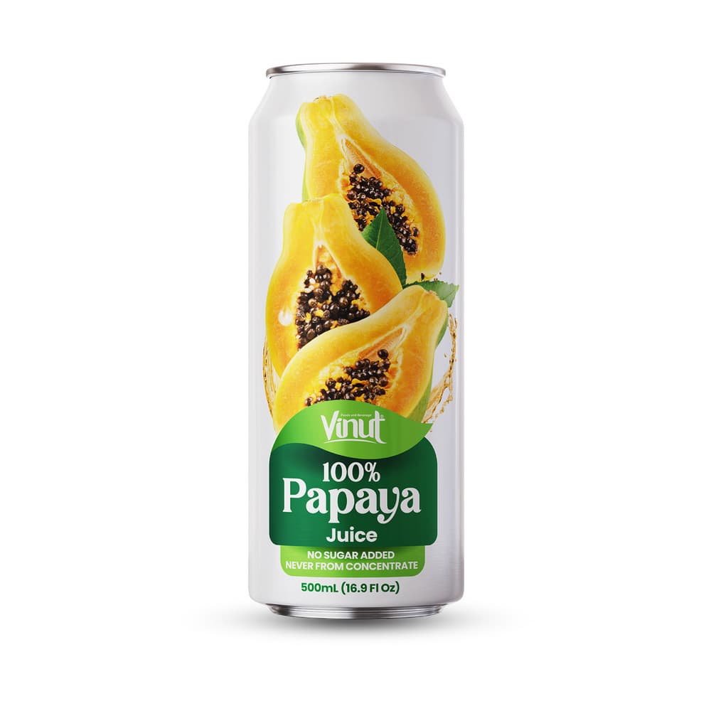 VINUT 100 % Papaijamehu, Ei Lisättyä Sokeria, Ei Tiivisteestä, 16.9 fl oz 500 mL