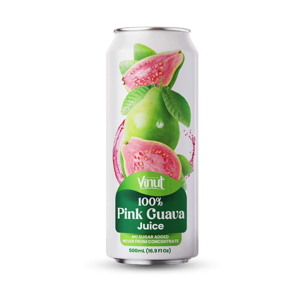 VINUT 100% Pink Guava -täysmehu, Ei tiivisteestä, Ei lisättyä sokeria, 16.9 fl oz 500 mL