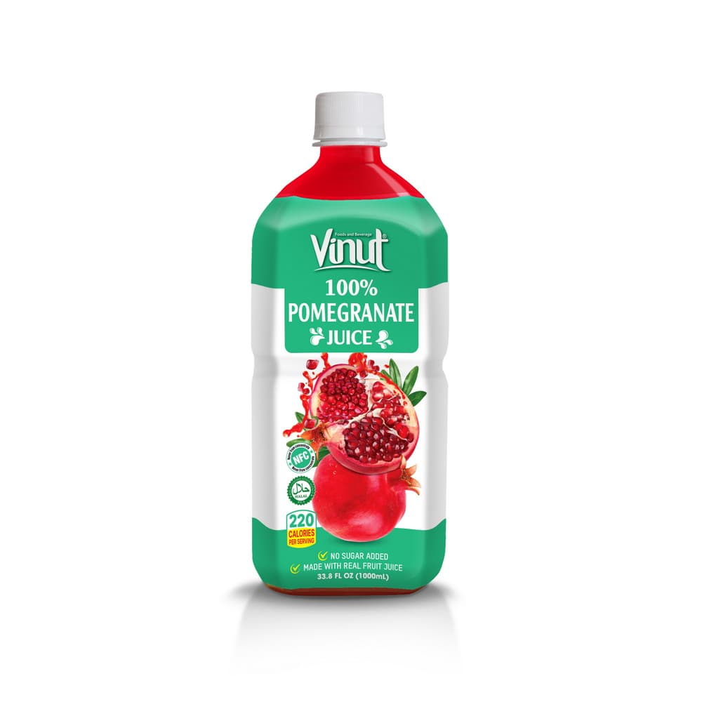 VINUT 100% Granaattiomenamehu, Ei lisättyä sokeria, 33.8 fl oz (1,000 mL) PET-pullo