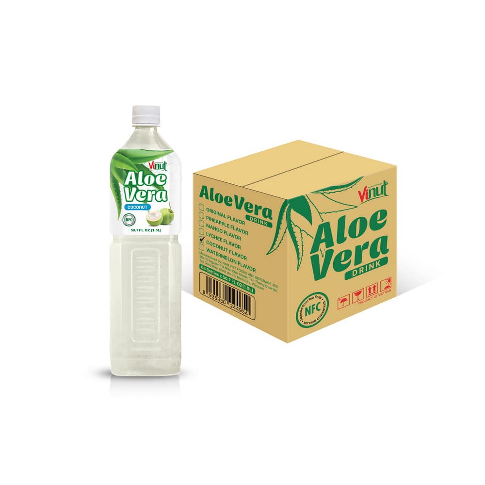 Vinut Aloe Vera Drink Coconut, NFC, PET Bottle, 50.7 fl oz 1.5 L