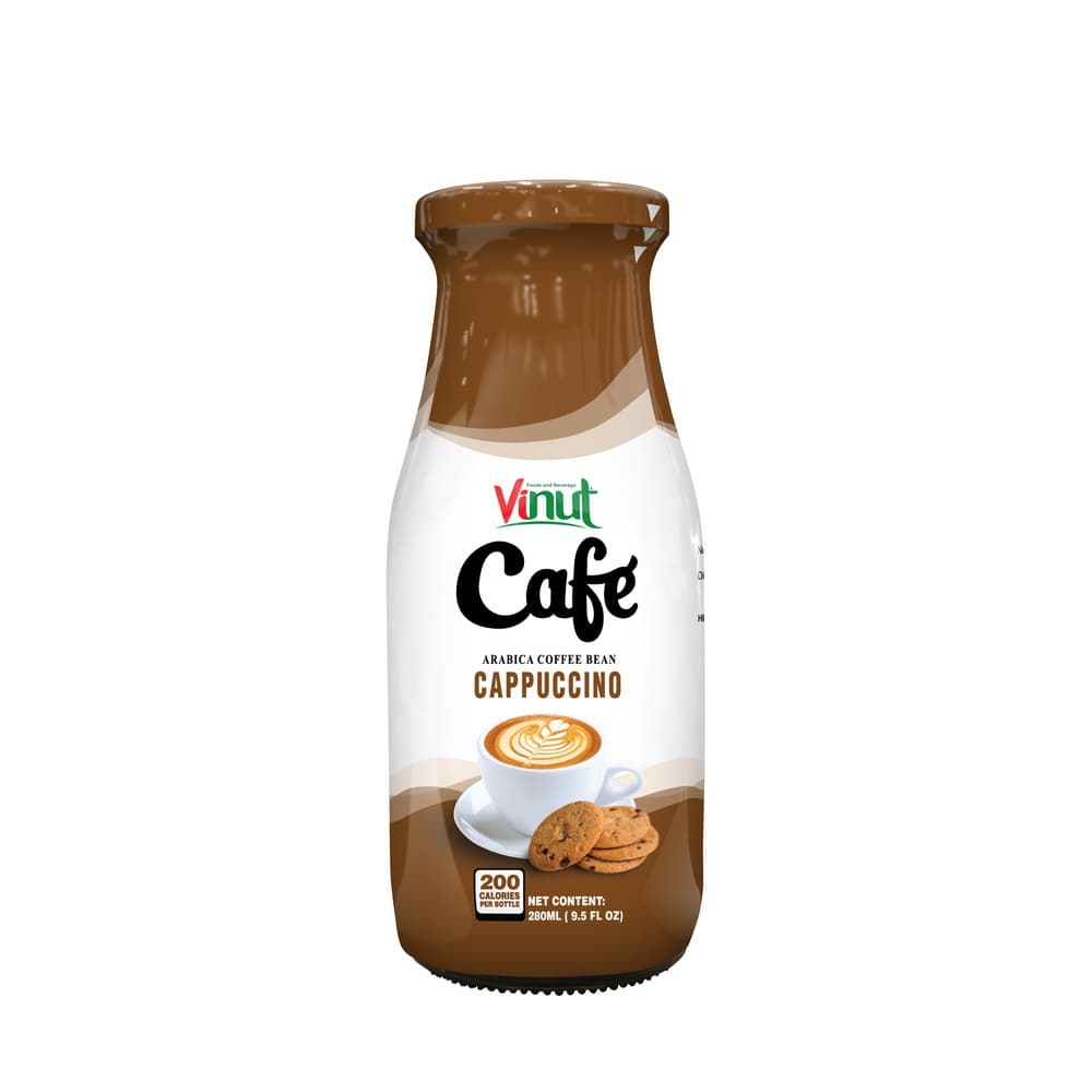VINUT Café Cappuccino, Arabica-kahvipavuista, pullo, 9.5 fl oz 280 mL