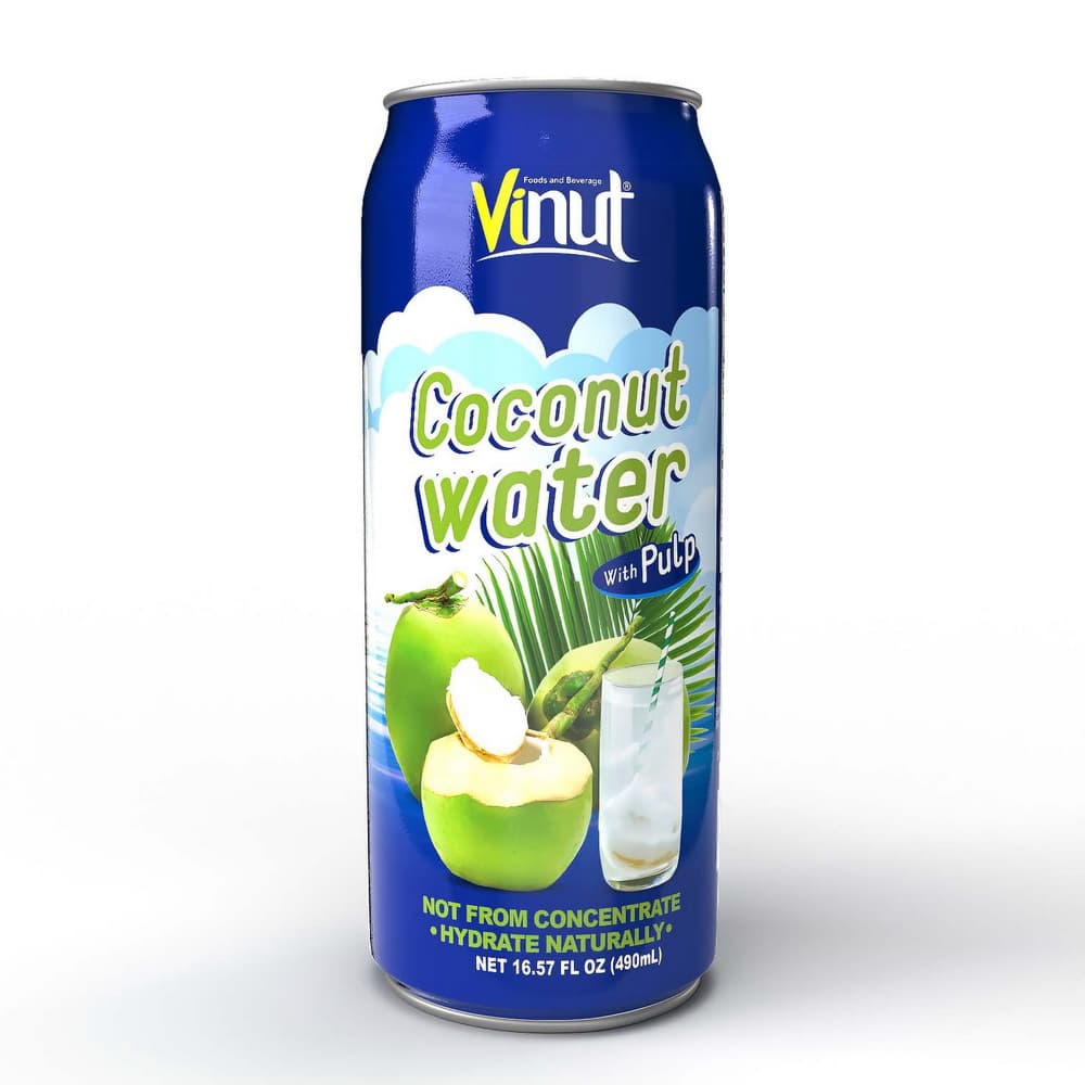 VINUT Kookosvesi hedelmälihalla, Tölkki, 16.57 fl oz 490 mL