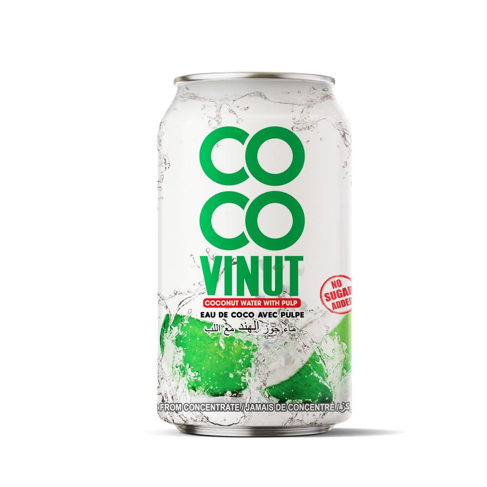 VINUT Kookosvesi hedelmälihalla, ei lisättyä sokeria, 330 mL