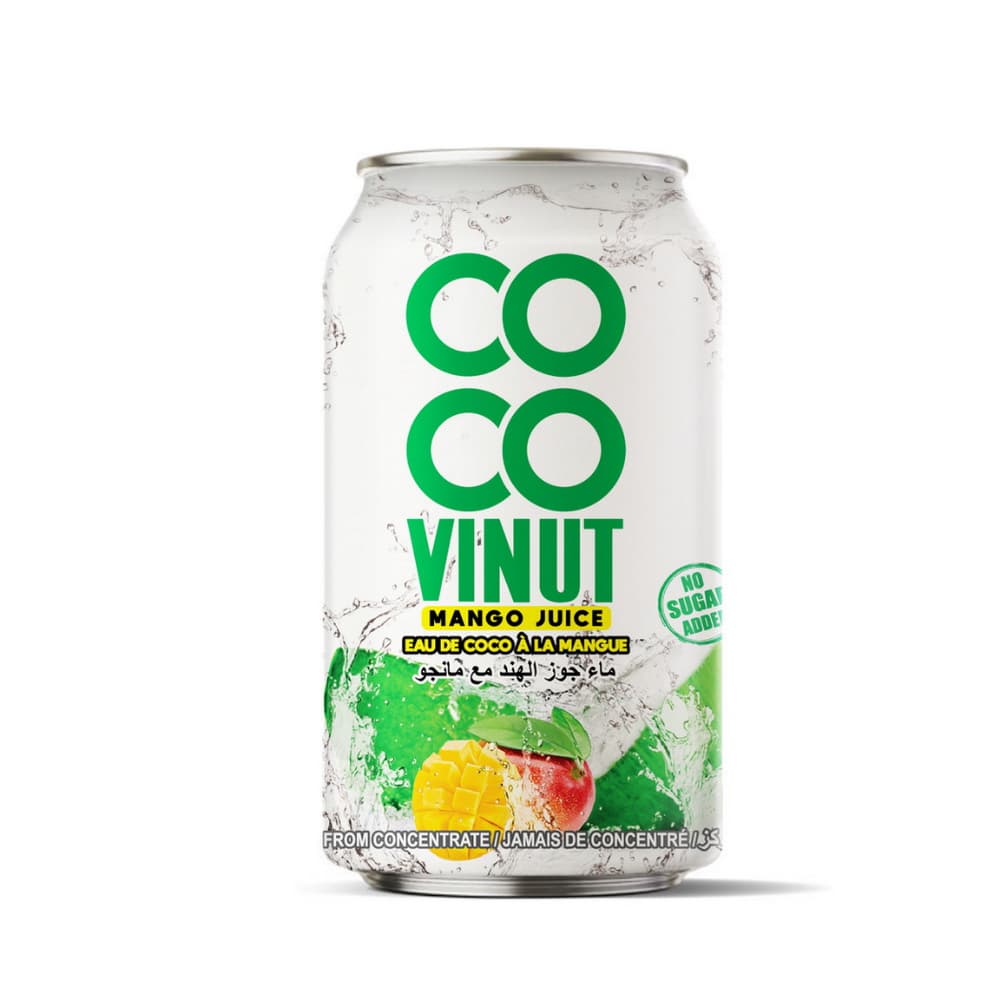 VINUT Kookosvesi mangomehulla, ei lisättyä sokeria, 330 mL