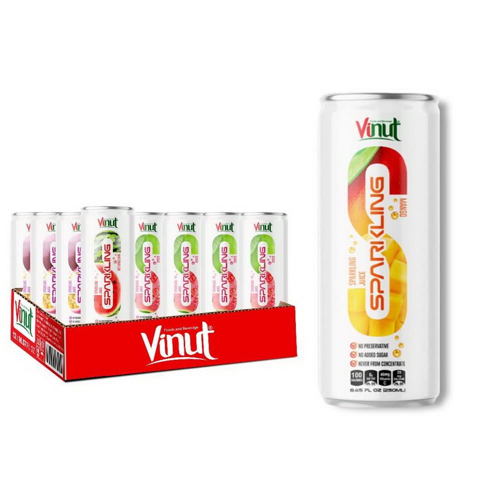 VINUT Hiilihapotettu mangomehu, ei lisättyä sokeria, 8.45 fl oz (250 ml)