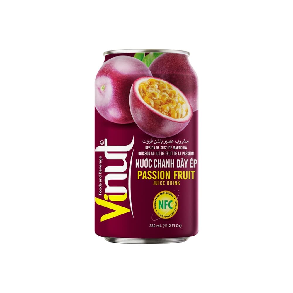 VINUT Passion Fruit Juice Drink, 11.1 fl oz (330 mL) Can