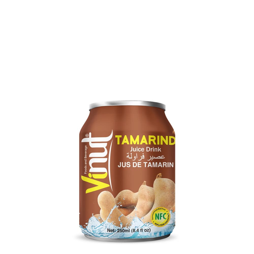 VINUT Tamarind Juice Drink with Pulp, 8.4 fl oz (250 mL) Can