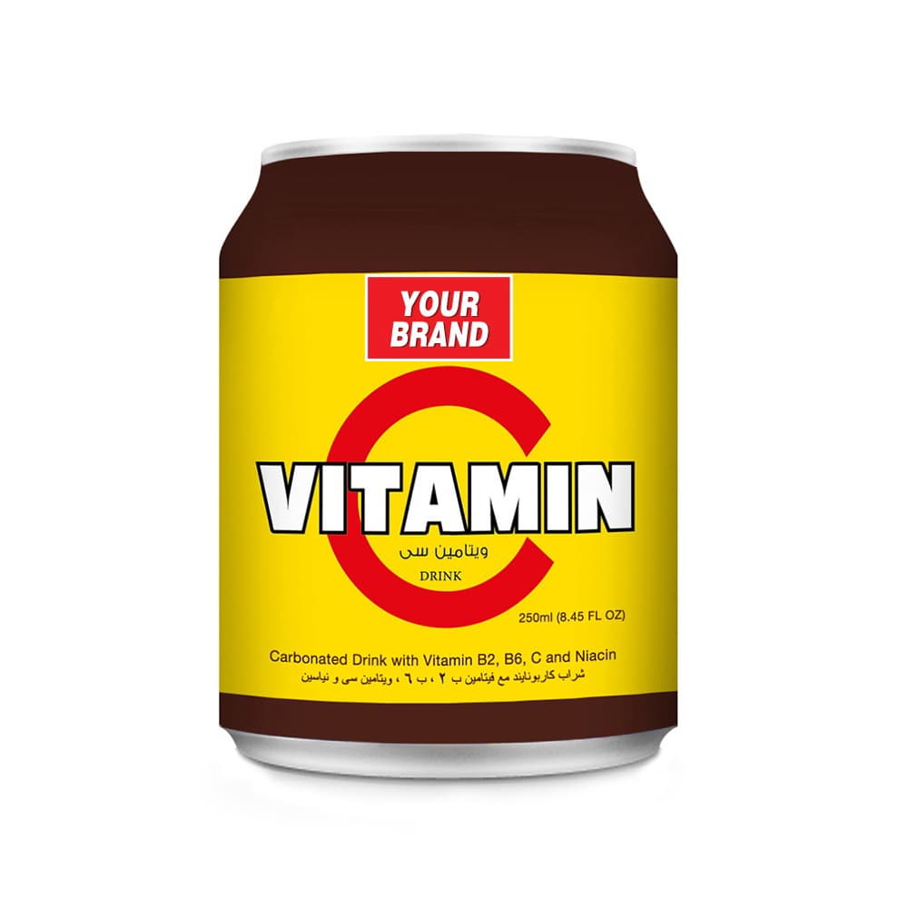 VINUT Hiilihapotettu C-vitamiinijuoma, B2, B6, C & niasiini, 250 mL matalatölkki